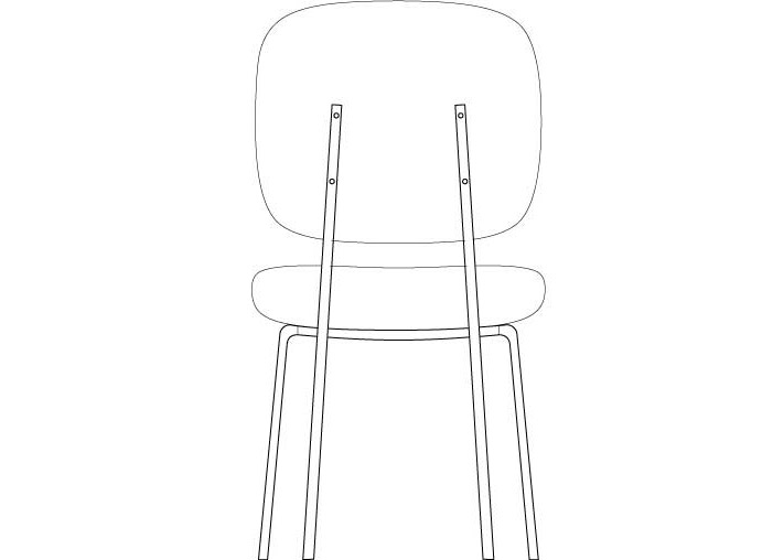 Acro B 013 Chair / size 48 cm x 58 cm X 92 cm - al2