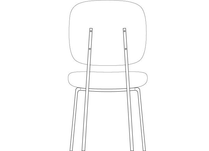 Acro B 013 Chair / size 50 cm x 60 cm X 93 cm - al2