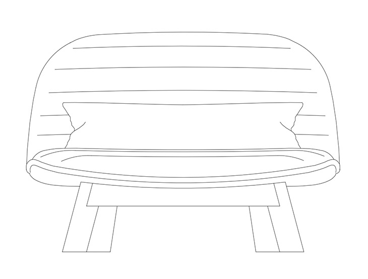 Al 014 Lounge Chair / size 112 cm X 100 cm X 80 cm  - al2