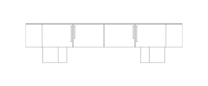 Dakry A 011 Χαμηλός μπουφές / size 240 cm X 50 cm X 58 cm  - al2