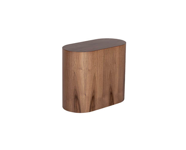 Hyper side table in total walnut