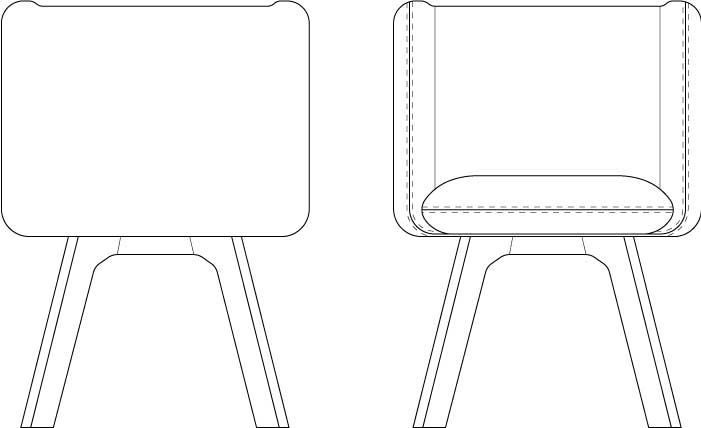 Bo 013 Chair / size 60 cm X 60 cm 84 cm - al2