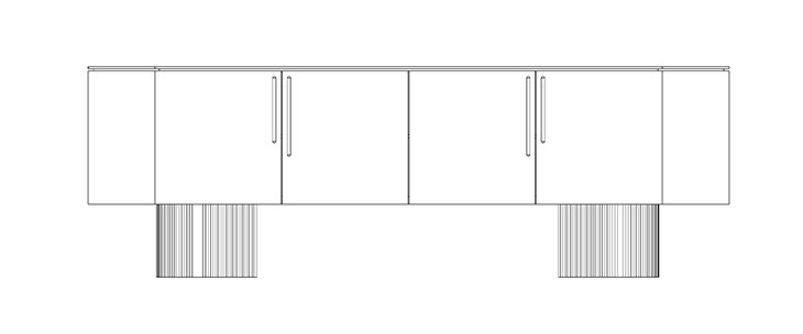 Dakry B 003 Sideboard / size 240 cm X 50 cm X 78 cm  - al2