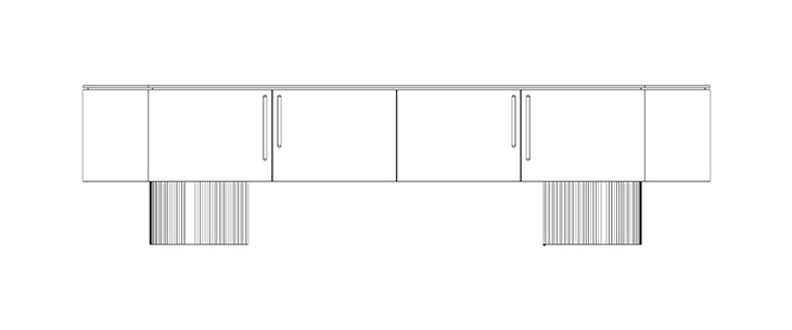 Dakry B 011 Lowboard / size 240 cm X 50 cm X 58 cm  - al2