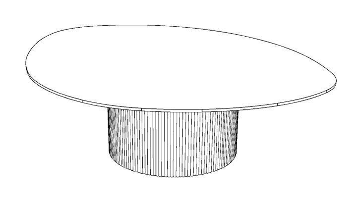 Dakry B 006 Low table / size 127 cm X 100 cm X 35 cm  - al2