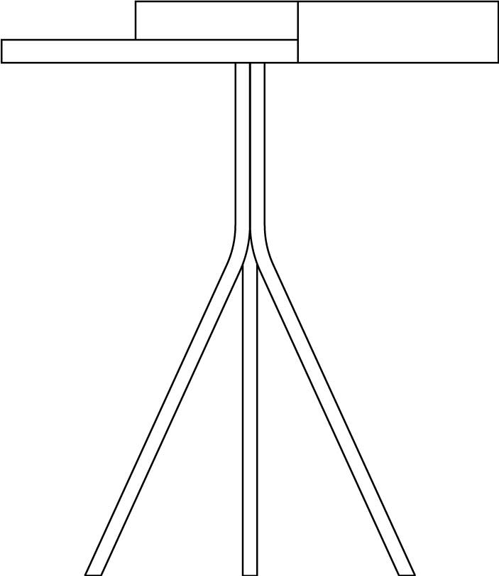 E-klipse 015 Βοηθητικό τραπέζι / size ø 40 cm X 56 cm - al2