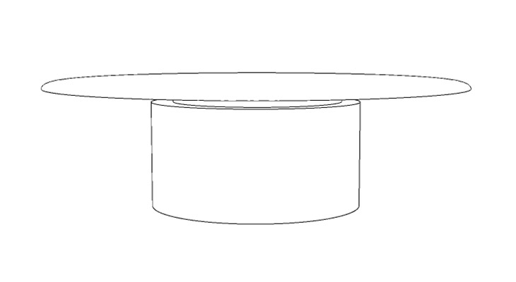 Mars 006 Χαμηλό τραπέζι / size ø 120 cm X 35 cm  - al2