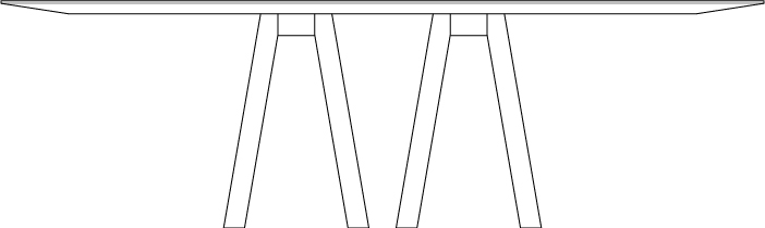 Mos-i-ko E 001 Table / size 260 cm X 110 cm X 74 cm  - al2