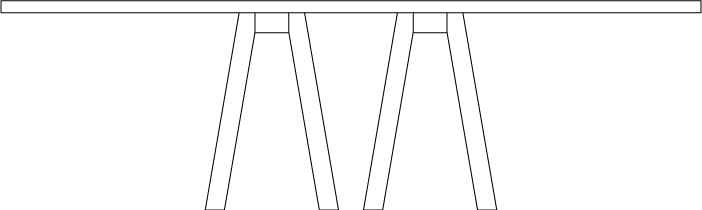 Mos-i-ko B 001 Table / size 260 cm X 110 cm X 74 cm  - al2