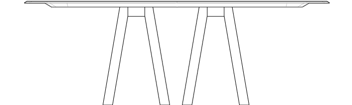 Mos-i-ko GLA 001 Τραπεζαρία / size 260 cm X 110 cm X 75 cm  - al2