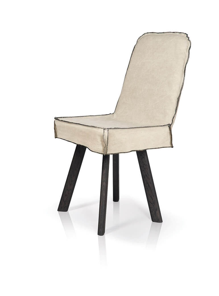 AL 013 chair with base in dark oak