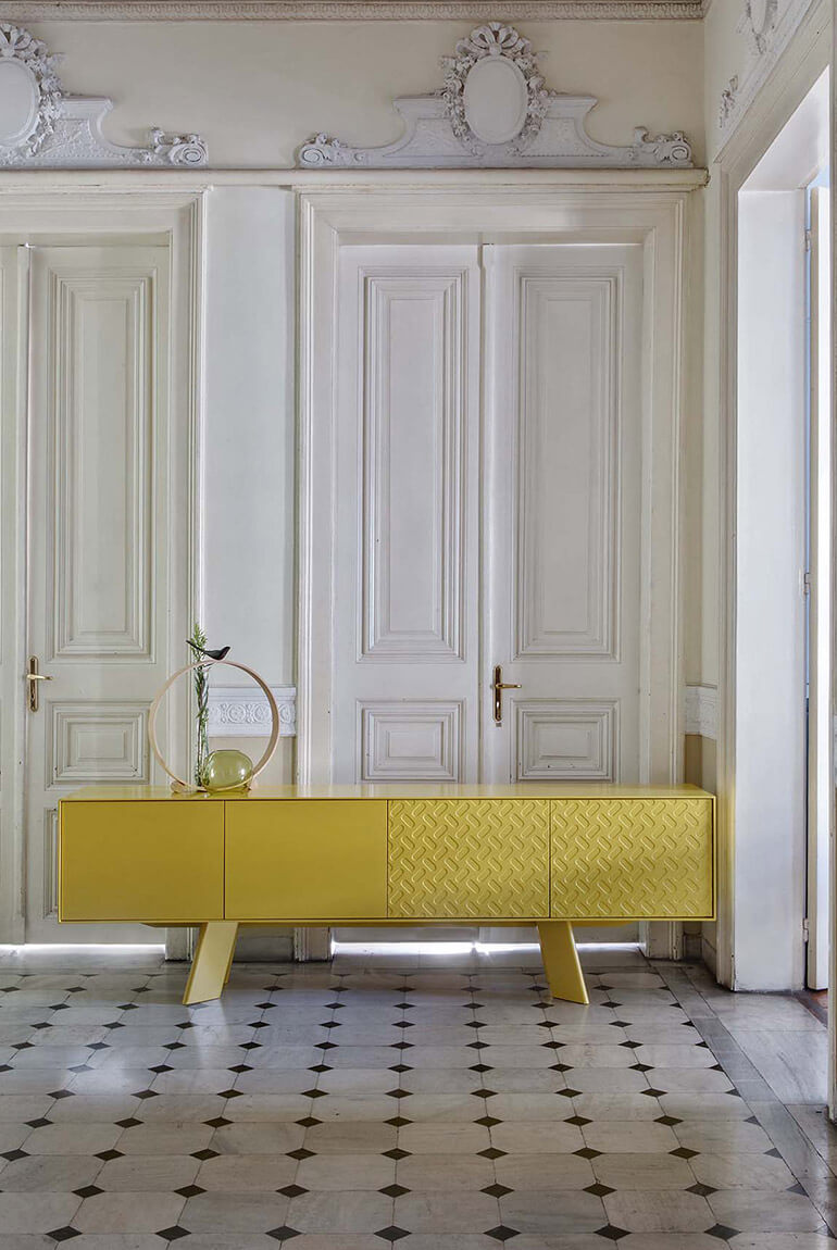 Alhambra A 003 sideboard in yellow . al2, art for living