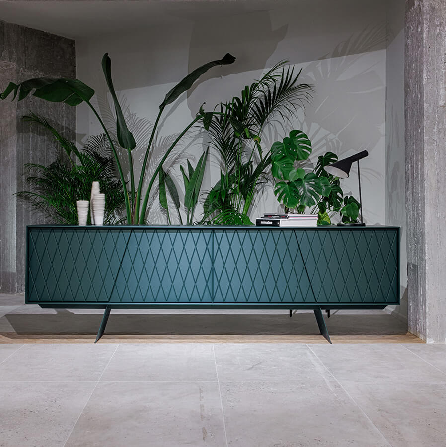 E-klipse sideboard in petrol lacquer , al2 art for living