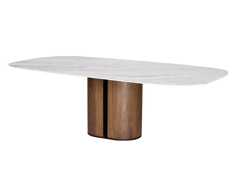 El-it dining table with top in marble