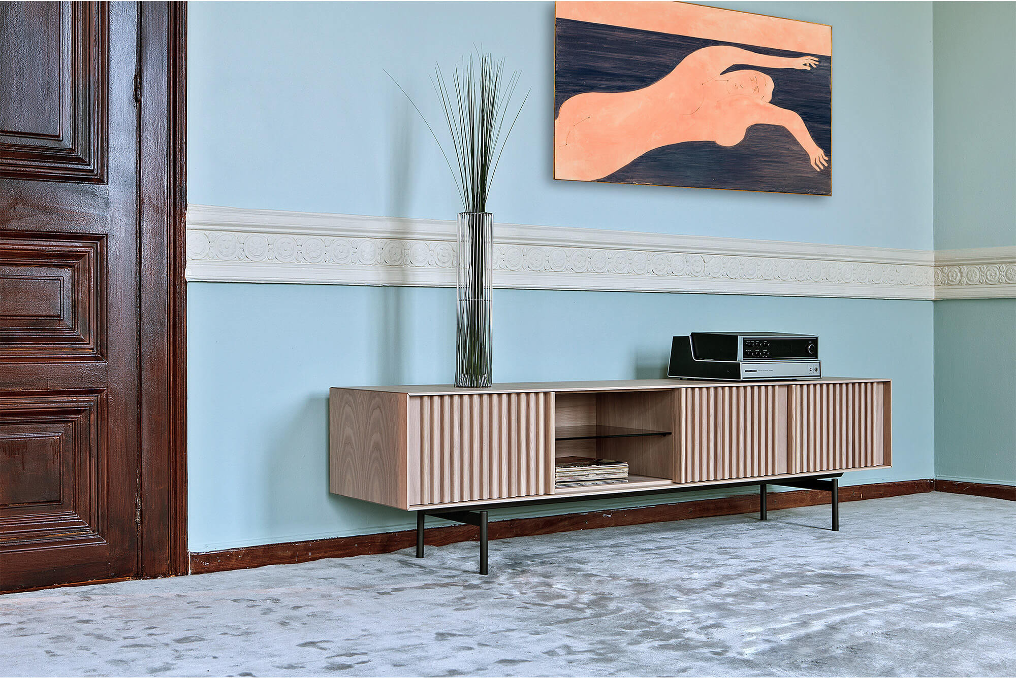 Ka-bera Tv Unit in light oak. al2