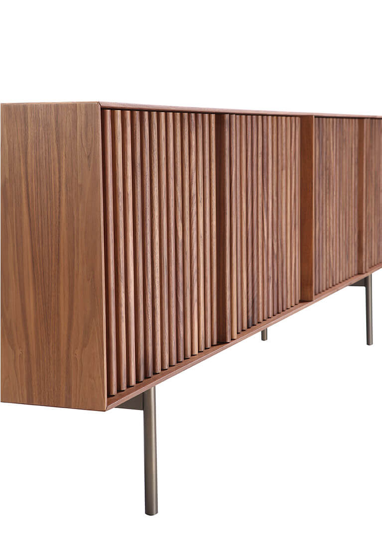 Detail of the ka-bera A sideboard in walnut. al2, art for living