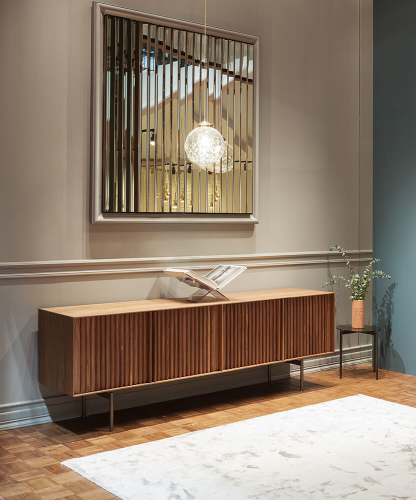 Ka-bera A 003 sideboard in American walnut wood and metal base. al2, art for living