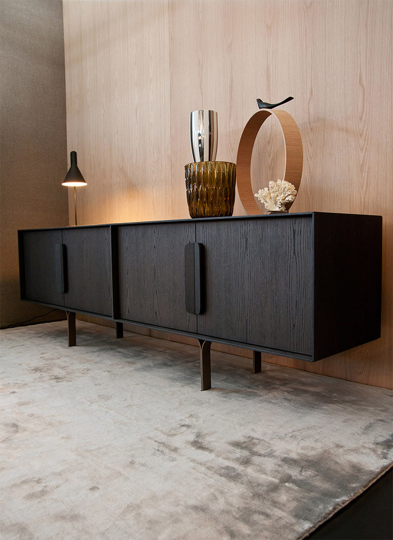 Mobius 003 sideboard in oak and metal base. al2, art for living