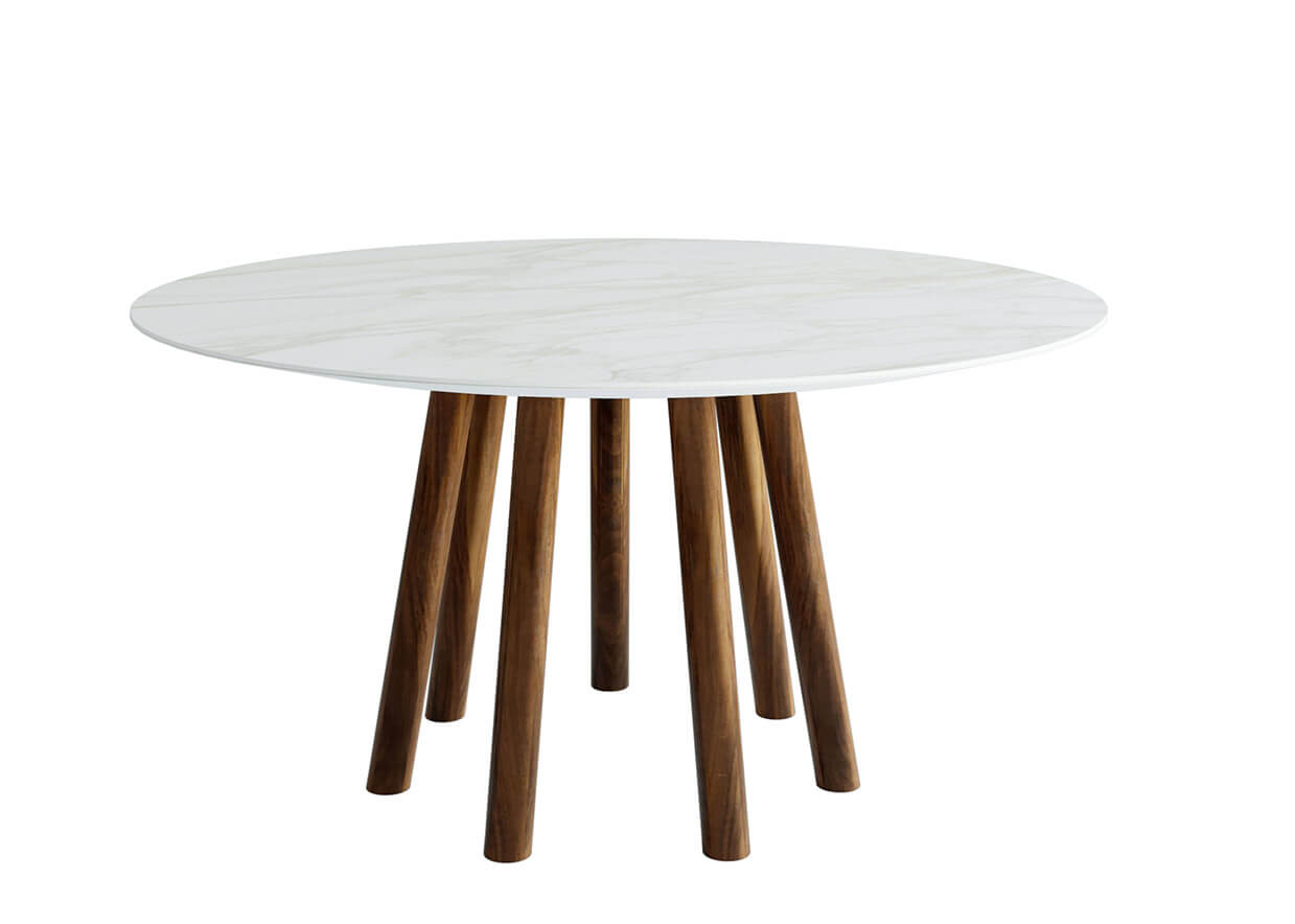 Mos-i-ko ra cer 001 dining table, with ceramic top