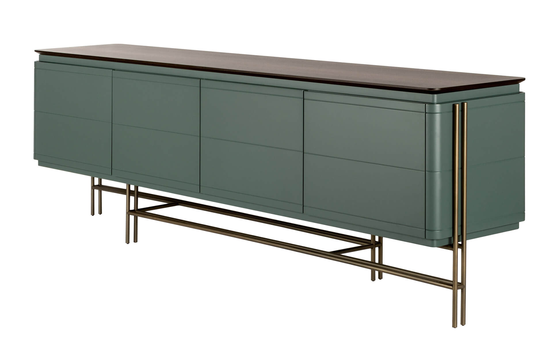 Nihil 003 sideboard in lacquer and smoked eucalyptus top. al2, art for living