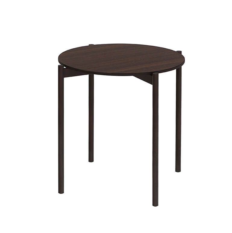 O-rizon b 015 side table in smoked eucalyptus top