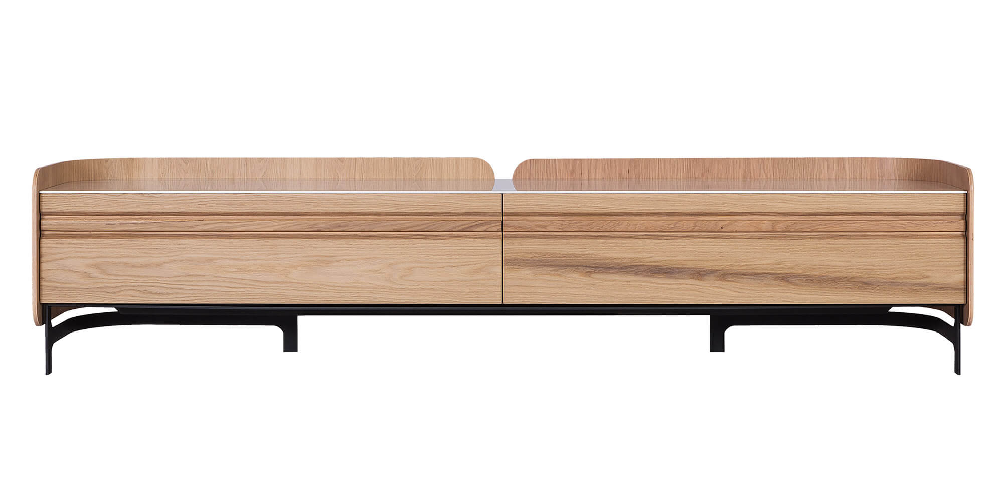 Wood-oo Tv Unit in light oak and ceramic top. al2