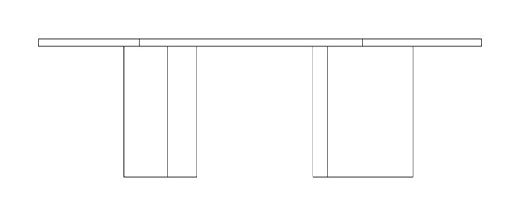 Dakry AF 001 Table / size 280 cm X 120 cm X 75 cm  - al2