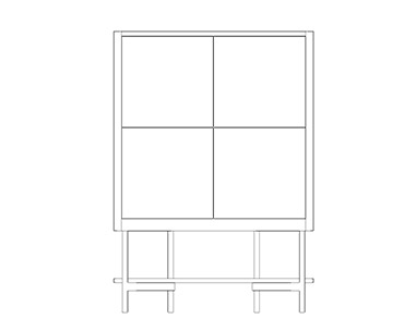 Hyper SV 009 Highboard / size 100 cm X 50 cm x 141 cm  - al2