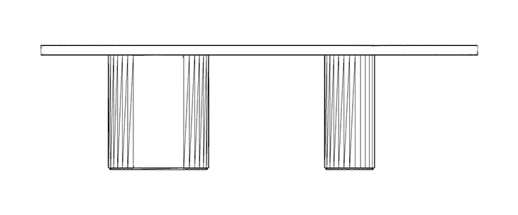 Hyper 001 Table / size 300 cm X 110 cm X 76 cm  - al2