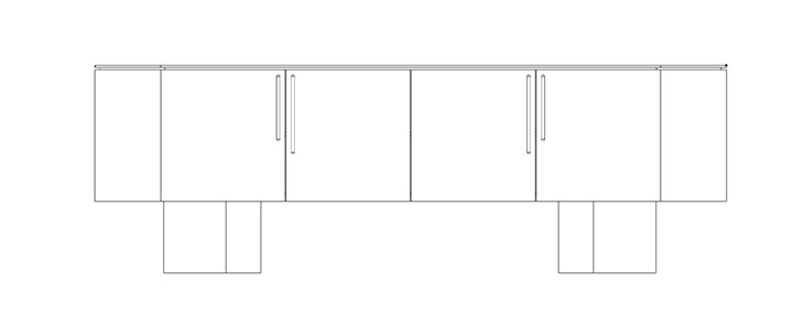 Dakry A 003 Sideboard / size 240 cm X 50 cm X 78 cm  - al2