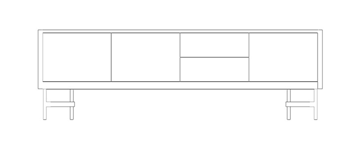 Hyper B 003 Sideboard / size 240cm X 50 cm X 76 cm  - al2