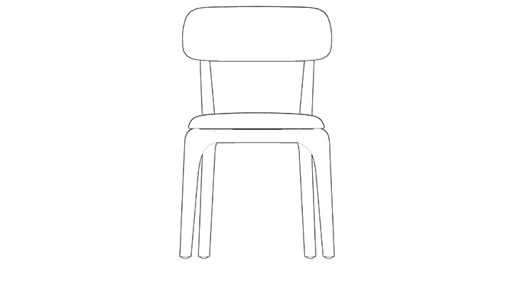 Clara 012 Chair / size 51 cm X 53 cm X 84 cm - al2