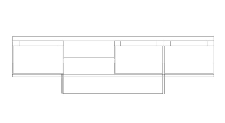 Eterna A 011 Lowboard / size 240 cm X 50 cm X 67 cm  - al2