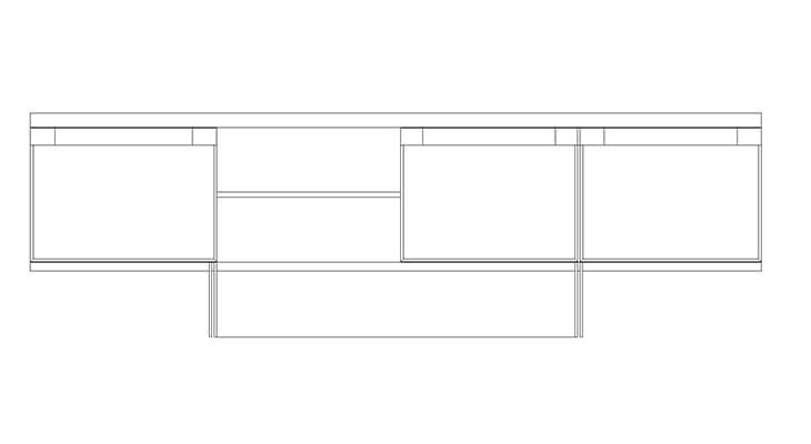 Eterna A 011 Lowboard / size 220 cm X 50 cm X 67 cm  - al2