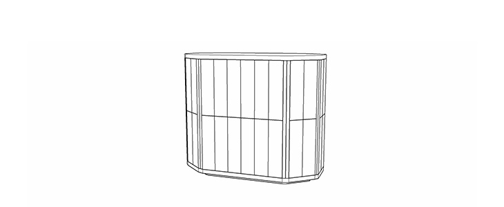 Azura 015 Side Table / size 58 x 31 x 51 cm - al2