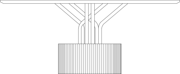 Wood-oo B 001 Τραπεζαρία / size Ø 180 cm X 75 cm - al2