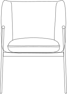 Bo-m 013 Chair / size 60 cm X 60 cm X 84 cm - al2